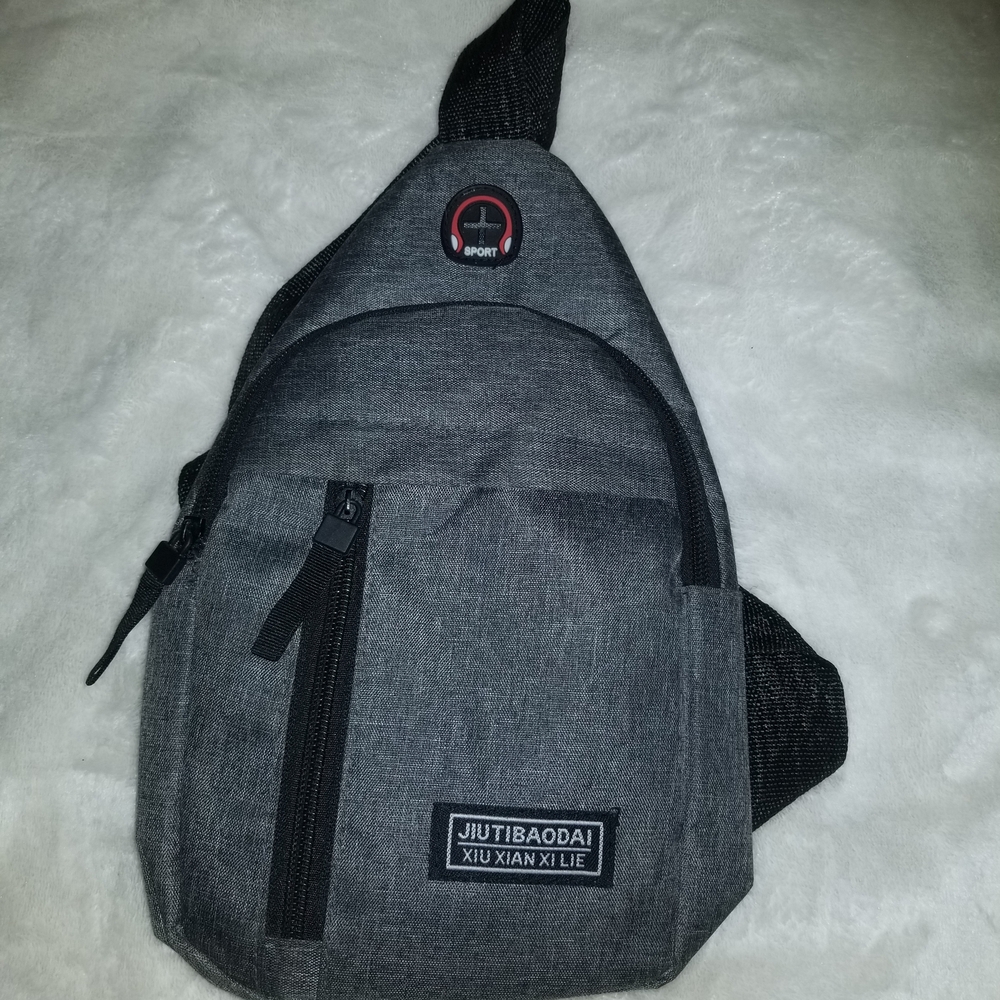 Gray Sling Bag for Men